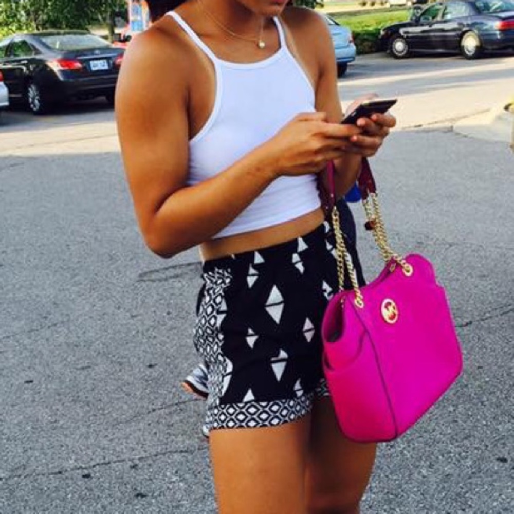 Black and White Pattern Shorts